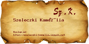 Szeleczki Kamélia névjegykártya